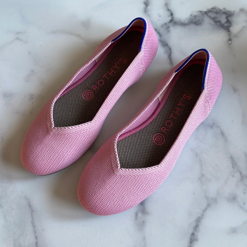 ROTHY’S round toe flats 7.5 begonia pink